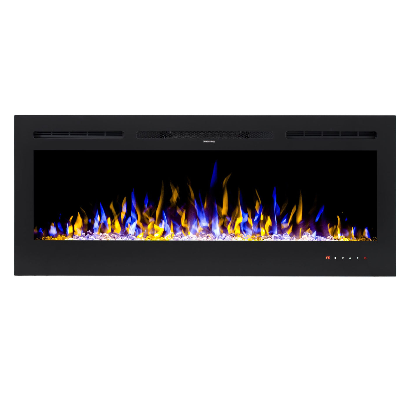 Electric Fireplace 50”Wall Mounted /Recessed Electric Fireplace Crystals