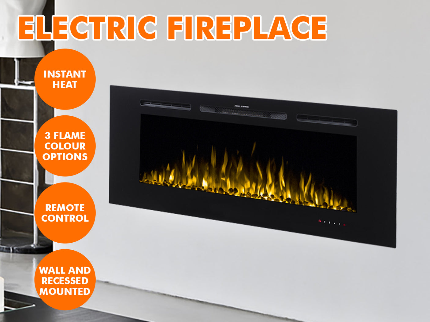 Electric Fireplace Wall Mounted