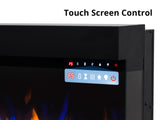 60”Wall Mounted Recessed Electric Fireplace With Three Sided Viewing