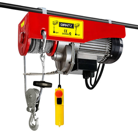 DS NA Giantz Electric Hoist Winch 125/250KG Cable 18M Tool Remote Chain Lifting