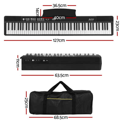 DS NA 88 Keys Foldable Electronic Piano Keyboard Digital Electric w/ Carry Bag