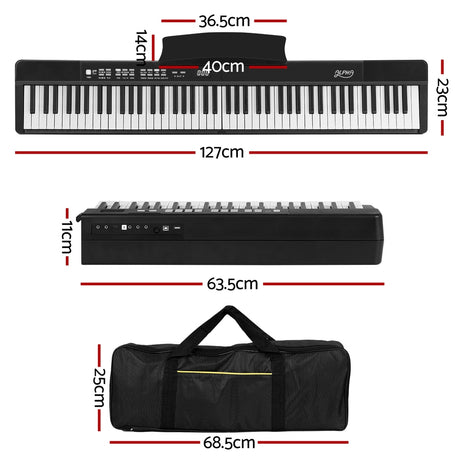 DS NA 88 Keys Foldable Electronic Piano Keyboard Digital Electric w/ Carry Bag
