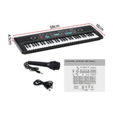 DS NA Alpha 61-Key Digital Piano Keyboard Electric Kids Gift Black