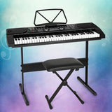 DS NA 61 Keys Electronic Piano Keyboard Digital Electric w/ Stand Stool Black
