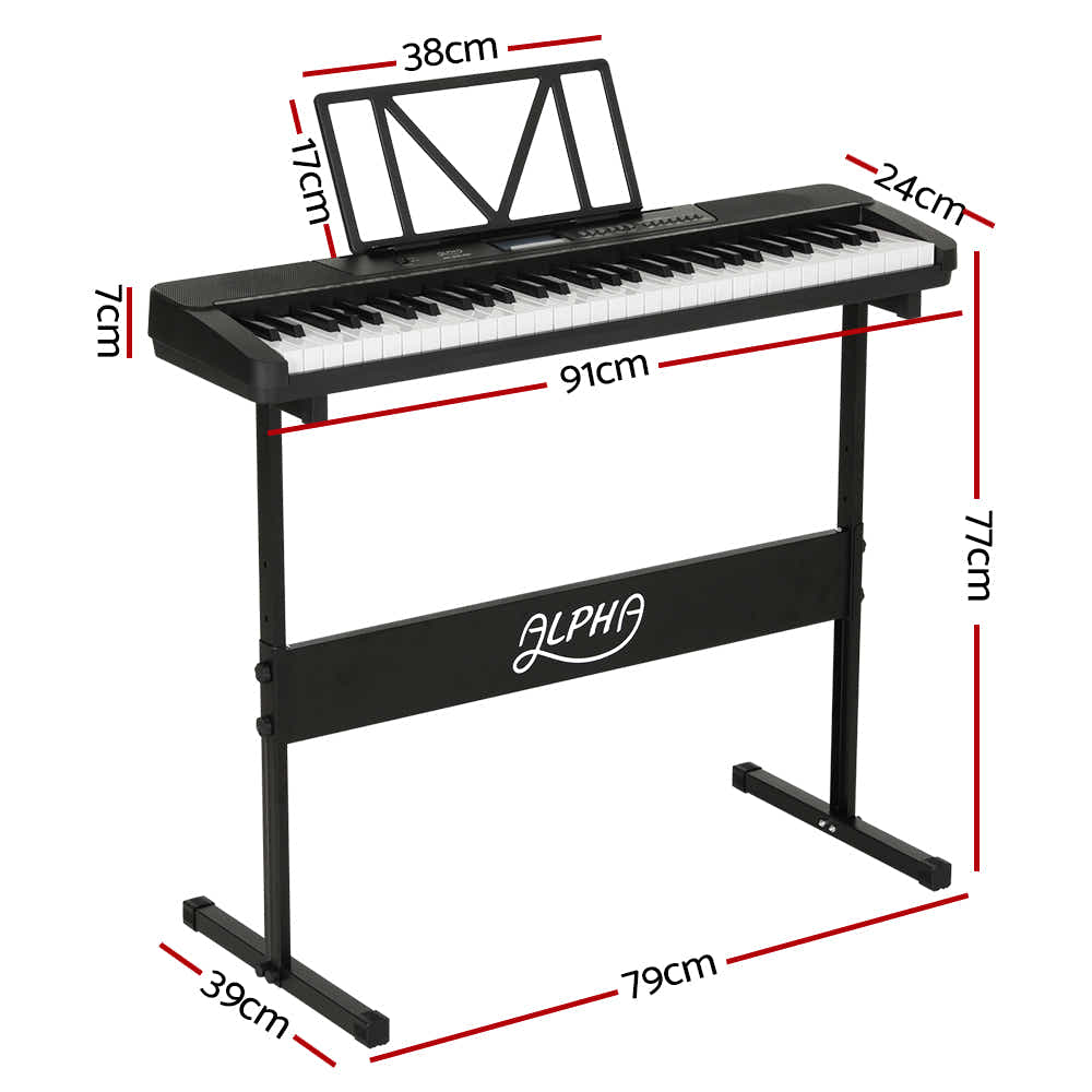 DS NA 61 Keys Electronic Piano Keyboard Digital Electric w/Stand Touch Sensitive