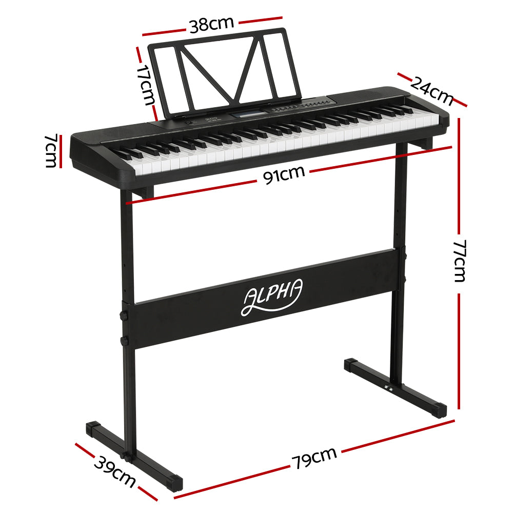 DS NA 61 Keys Electronic Piano Keyboard Digital Electric w/Stand Touch Sensitive