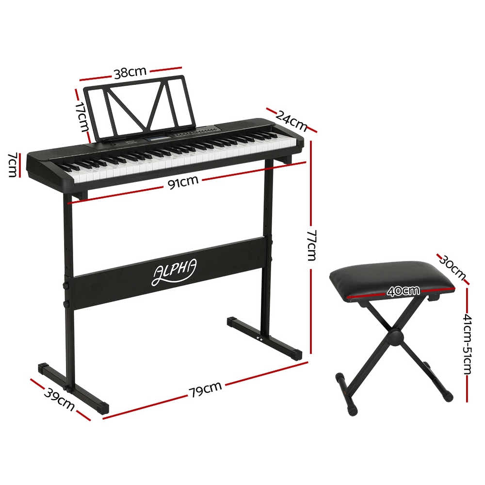 DS NA 61 Keys Electronic Piano Keyboard Digital Electric w/ Stand Stool Touch