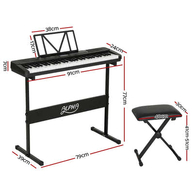 DS NA 61 Keys Electronic Piano Keyboard Digital Electric w/ Stand Stool Touch