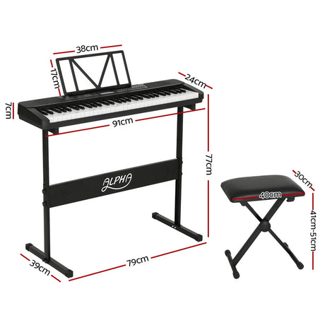 DS NA 61 Keys Electronic Piano Keyboard Digital Electric w/ Stand Stool Touch