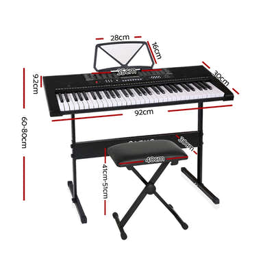DS NA 61 Keys Electronic Piano Keyboard Digital Electric w/ Stand Stool Speaker