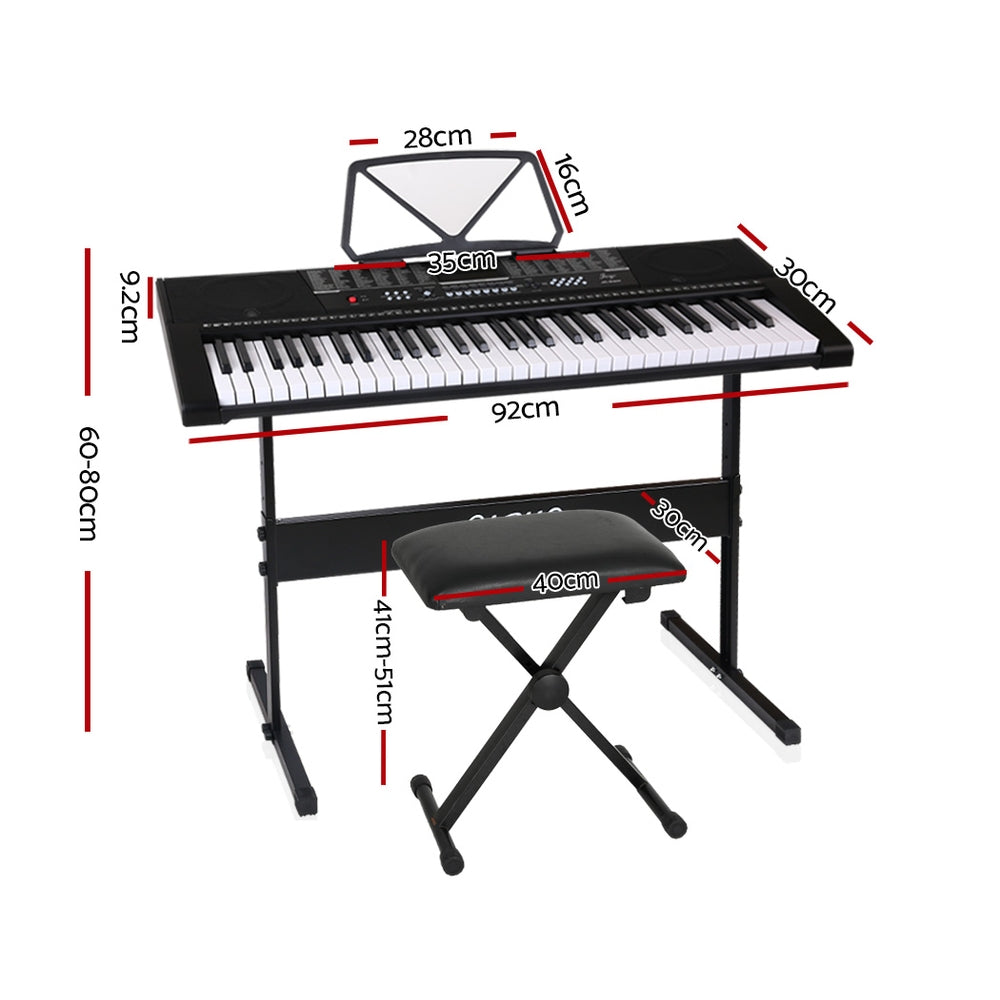 DS NA 61 Keys Electronic Piano Keyboard Digital Electric w/ Stand Stool Speaker