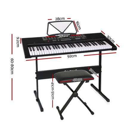 DS NA 61 Keys Electronic Piano Keyboard Digital Electric w/ Stand Stool Speaker