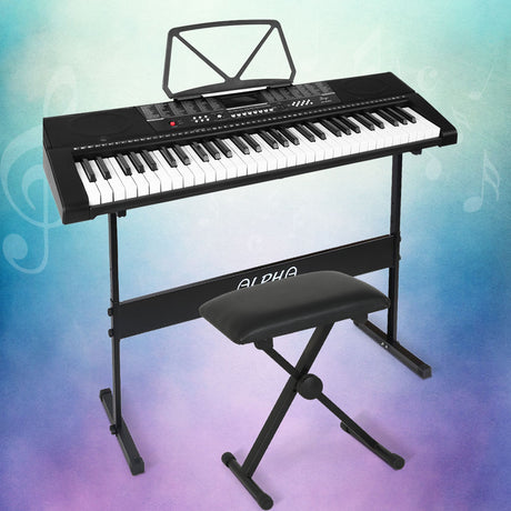 DS NA 61 Keys Electronic Piano Keyboard Digital Electric w/ Stand Stool Speaker