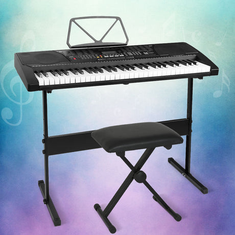 DS NA 61 Keys Electronic Piano Keyboard Digital Electric w/ Stand Stool Lighted