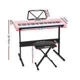 DS NA 61 Keys Electronic Piano Keyboard Digital Electric w/ Stand Stool Pink