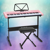 DS NA 61 Keys Electronic Piano Keyboard Digital Electric w/ Stand Stool Pink