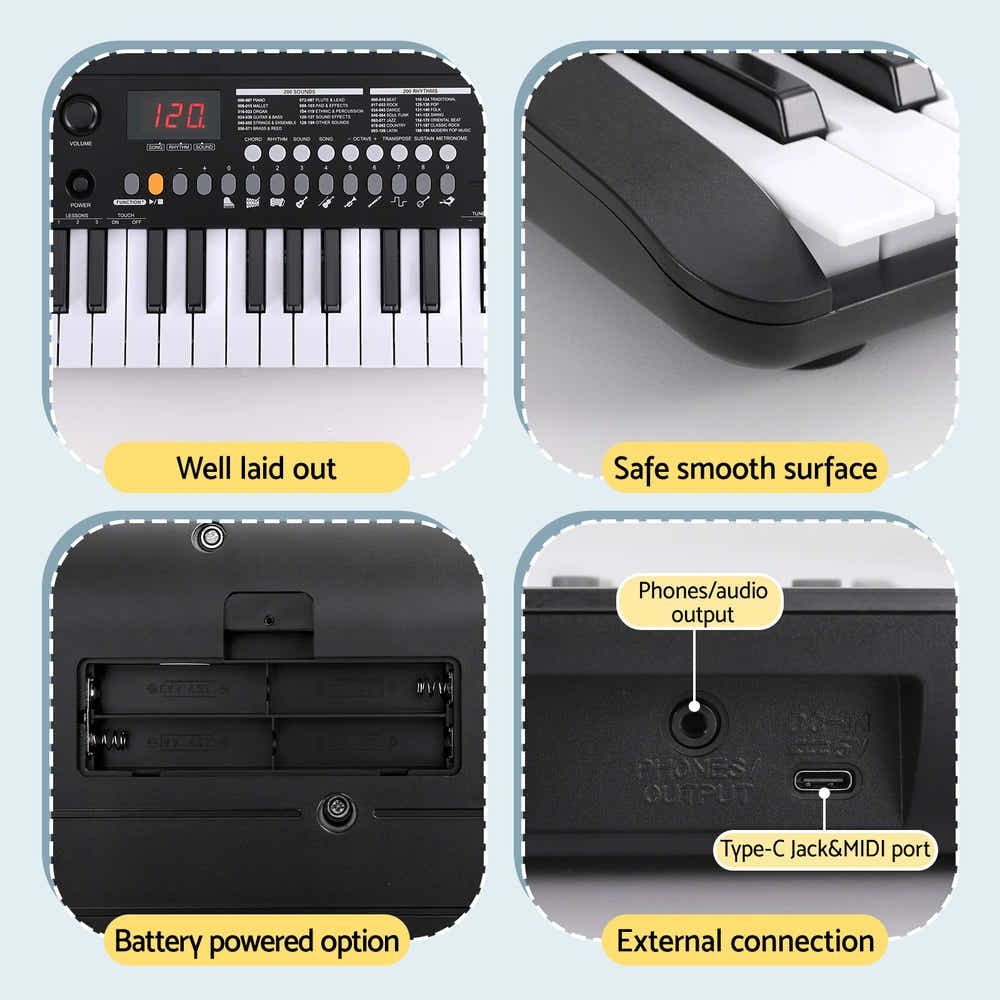 DS NA Alpha 37-Key Digital Piano Keyboard Electric Black