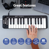 DS NA Alpha 25-Key MIDI Keyboard Controller Portable USB Laptop Black