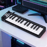 DS NA Alpha 25-Key MIDI Keyboard Controller Portable USB Laptop Black