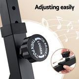 DS NA Alpha Heavy Duty Adjustable Piano Stand with Lockable Wheels Z-Stand Black