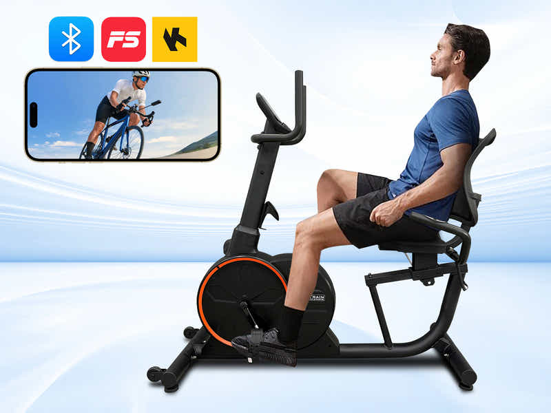 Recumbent Bike With APP and Resistance Band