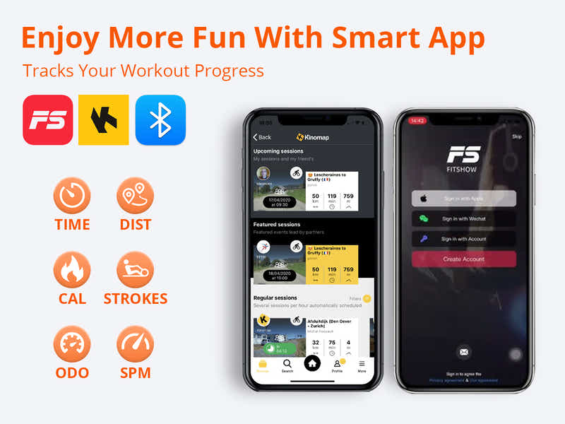Recumbent Bike With APP and Resistance Band