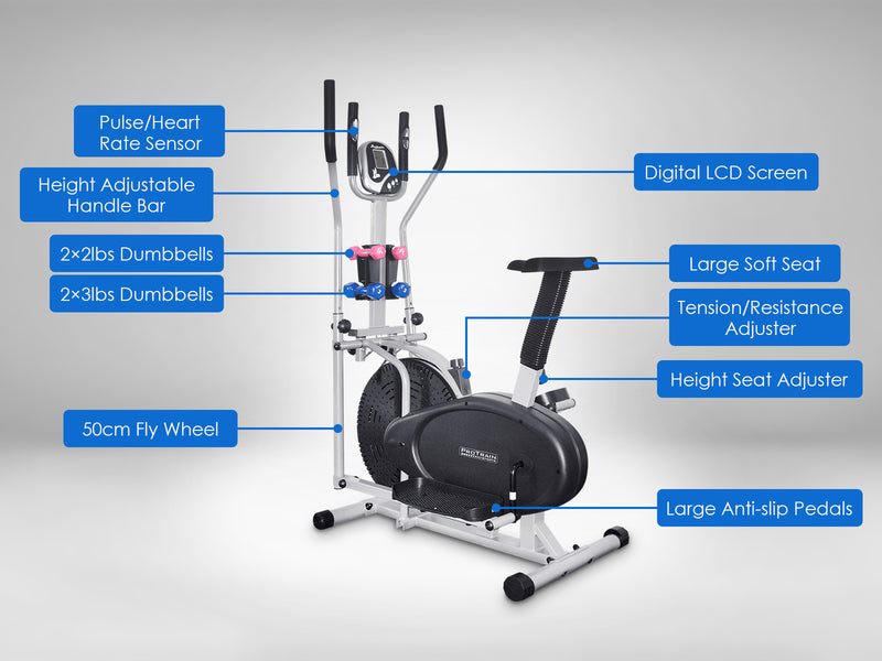Elliptical Trainer With Dumbell
