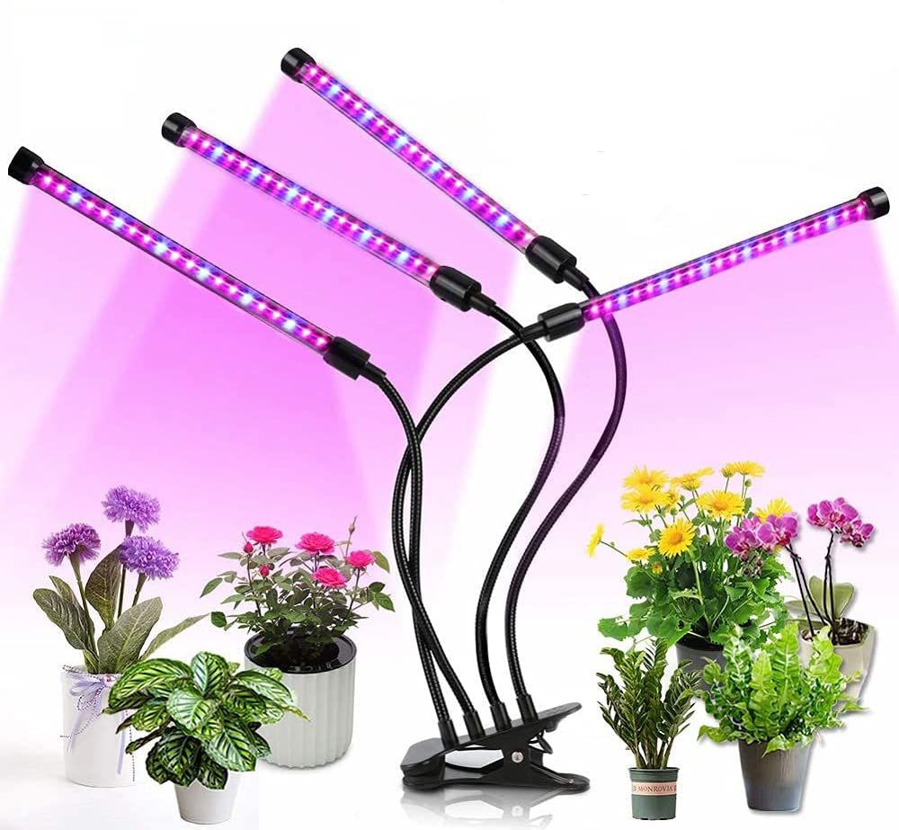 DS BS 4 Head LED Plant Grow Light with Clip Base