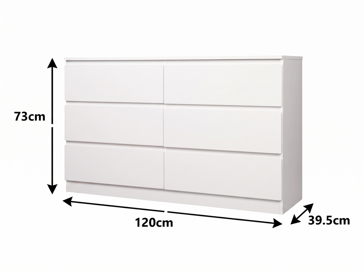 Enkel 6-Drawer Lowboy