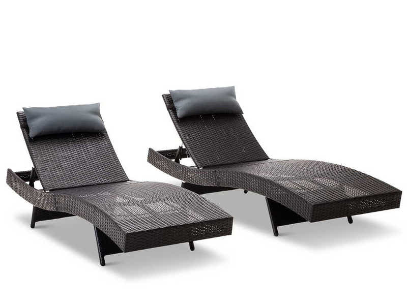 Outdoor Sun Lounger with Aluminium Frame