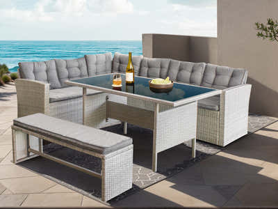 Catania 4-Piece Steel Outdoor Dining Set
