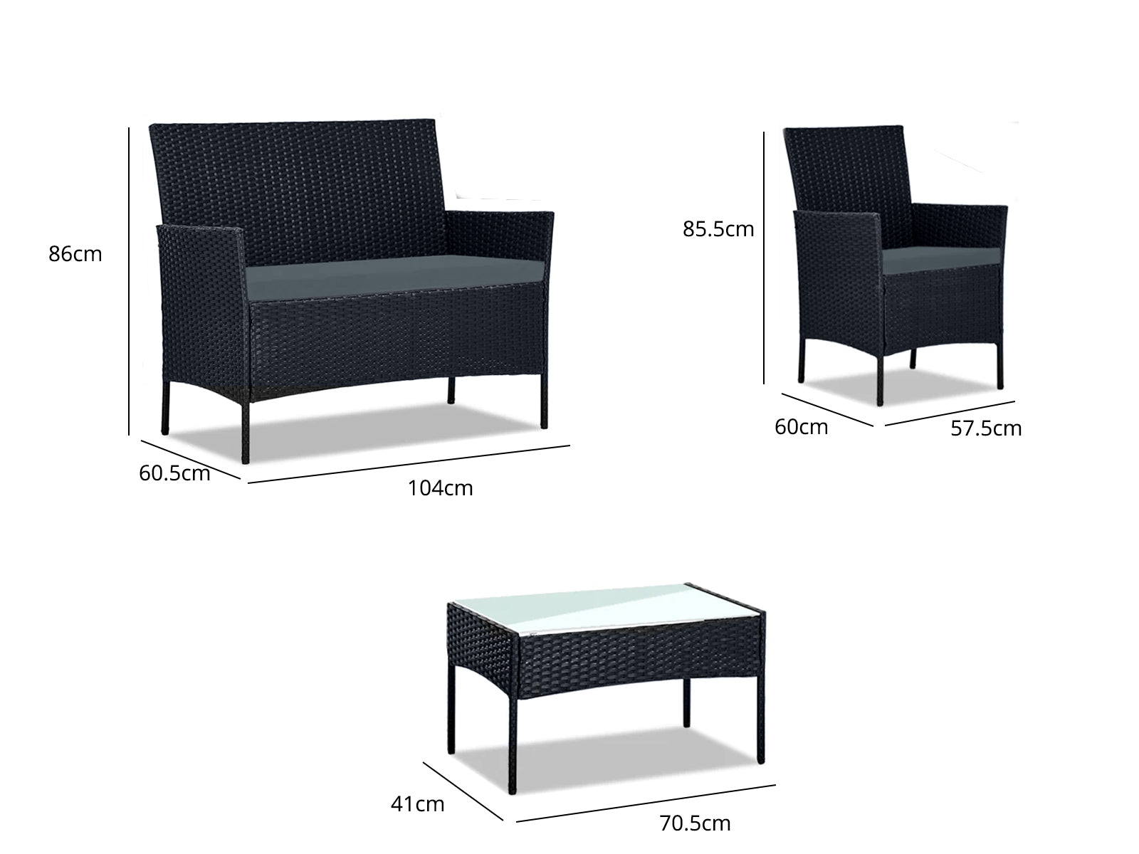 DS 4pc Enkel Outdoor Set