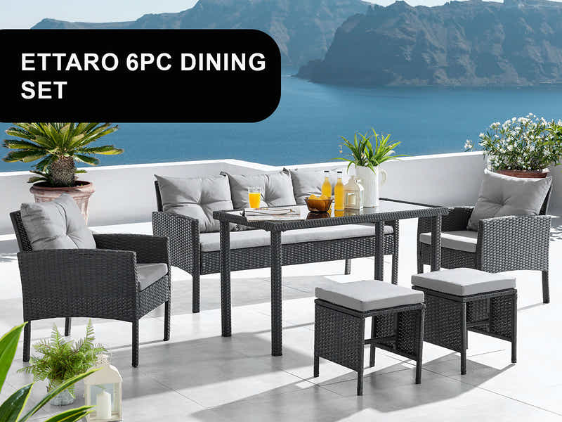 Ettaro 6PC Outdoor Set PE rattan