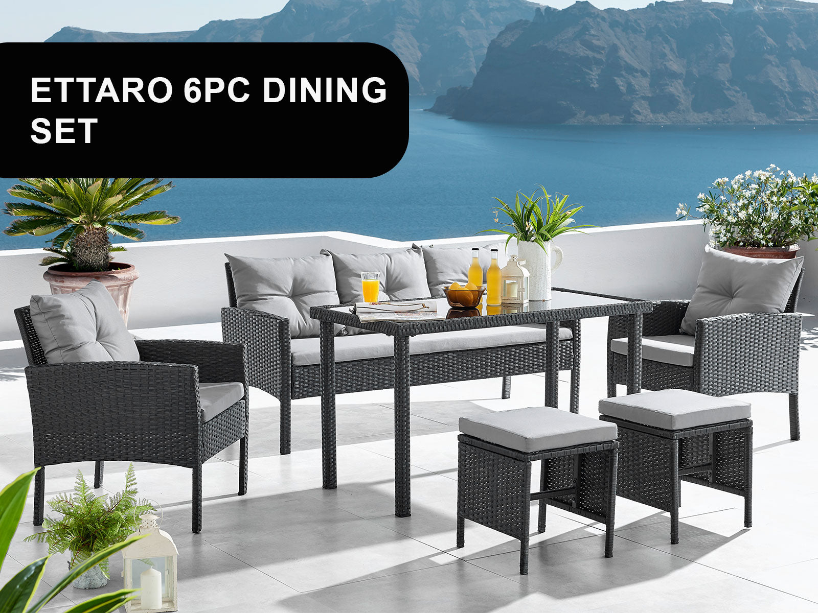DS Ettaro 6PC Outdoor Set PE rattan