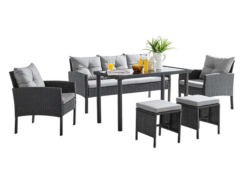 Ettaro 6PC Outdoor Set PE rattan