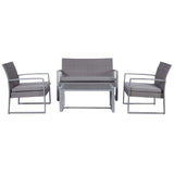 DS Lugano Outdoor Lounge 4 pc set PE rattan