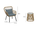 Naturlig Balcony Set