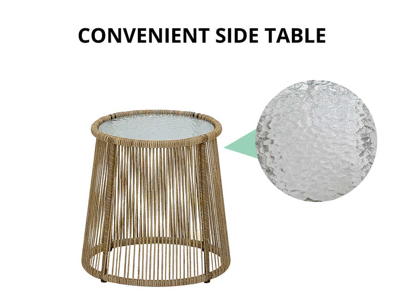 Naturlig Balcony Set