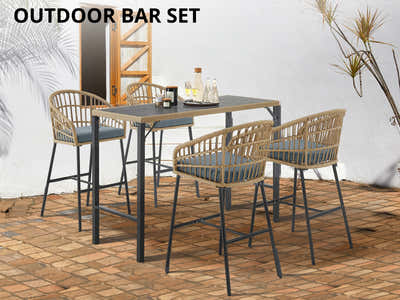 5pc Naturlig Outdoor Bar Set