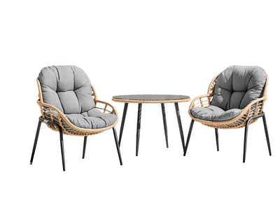 Naturlig Outdoor Bistro Set Aluminium frame