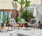 Naturlig Outdoor Bistro Set Aluminium frame