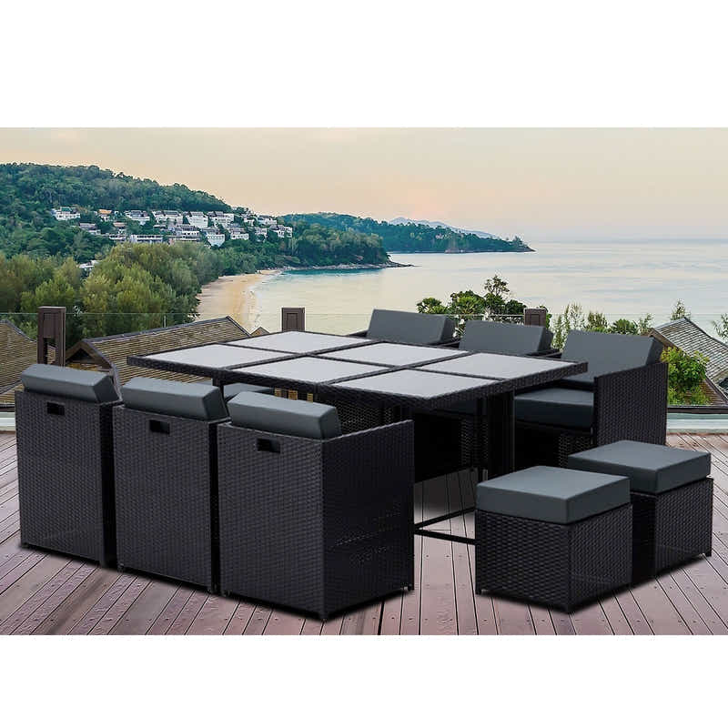 Genoa 11-Piece Aluminium Outdoor Dining Set