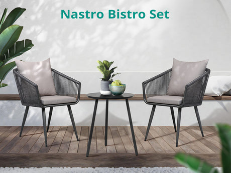 Nastro Outdoor Bistro Set Aluminium frame