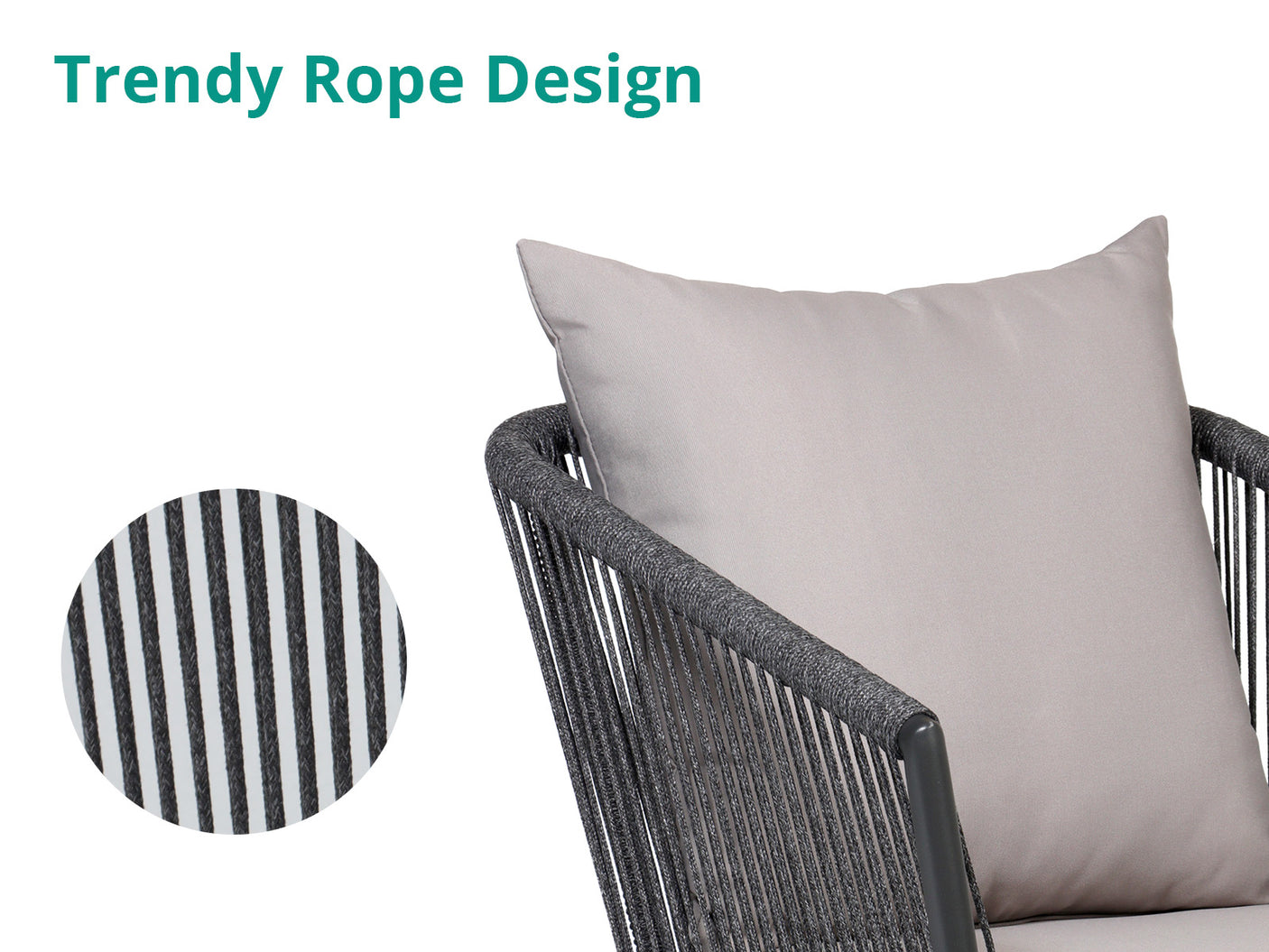 Nastro Outdoor Bistro Set Aluminium frame