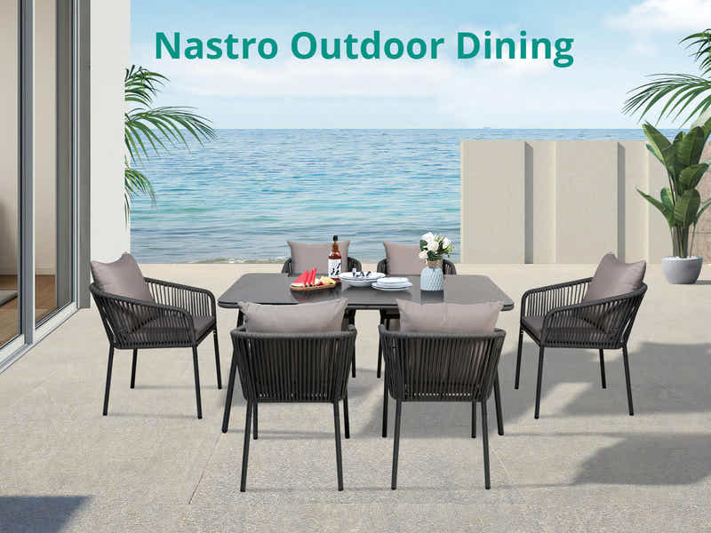 Nastro Outdoor Dining Set Aluminium frame