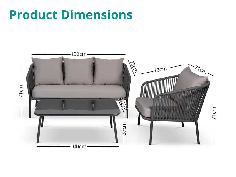 Nastro Outdoor Lounge Set Aluminium frame