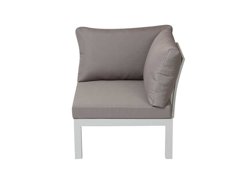 Nordik Corner Lounge White and Teak