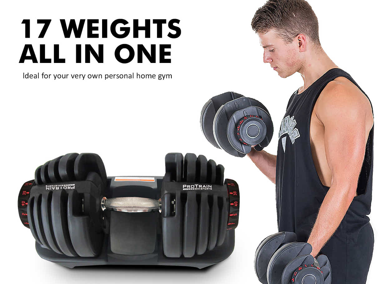 Adjustable Dumbbell Set Black - 40 kg (Set of 2)