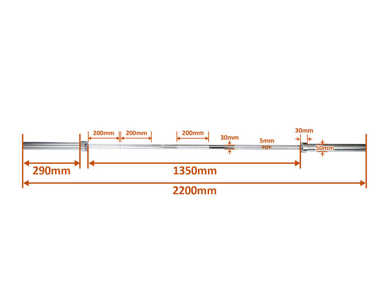 2.2m Olympic Barbell Bar x1