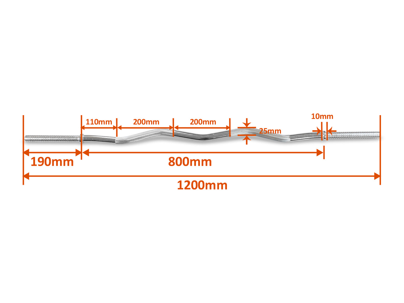 Curl Barbell Bar 1.2M x1